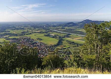 "View from Petersberg onto Flintsbach am Inn, Upper Bavaria, Bavaria, Germany, Europe" View Large Photo Image Picture - "View from Petersberg onto Flintsbach am Inn, Upper Bavaria, Bavaria, Germany, Europe". Fotosearch
