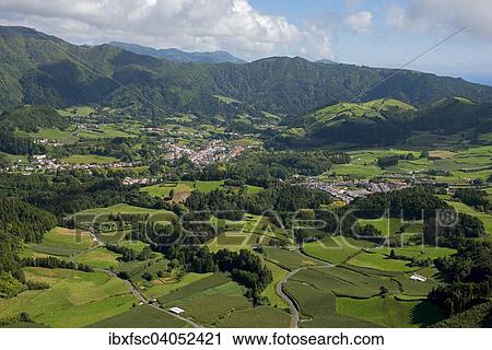 "View from Pico do Ferro lookout onto the valley of Furnas, Furnas, Sao Miguel, Azores, Portugal, Europe" View Large Photo Image Stock Image - "View from Pico do Ferro lookout onto the valley of Furnas, Furnas, Sao Miguel, Azores, Portugal, Europe". Fotosearch