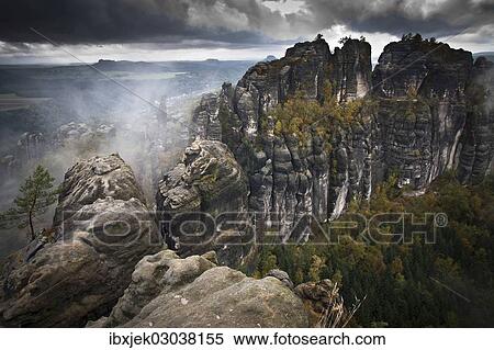 "View from Schrammstein lookout point, Elbe Sandstone Mountains, Saxony, Germany, Europe" View Large Photo Image Stock Photography - "View from Schrammstein lookout point, Elbe Sandstone Mountains, Saxony, Germany, Europe". Fotosearch