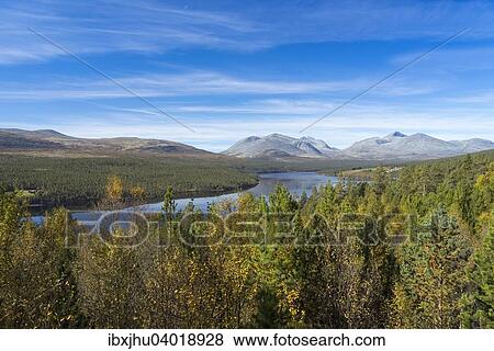 "View from Sohlbergplassen over the Atnsjoenlake on Rondane National Park, National Tourist Route, Hedmark, Oppland, Norway, Europe" View Large Photo Image Stock Photo - "View from Sohlbergplassen over the Atnsjoenlake on Rondane National Park, National Tourist Route, Hedmark, Oppland, Norway, Europe". Fotosearch
