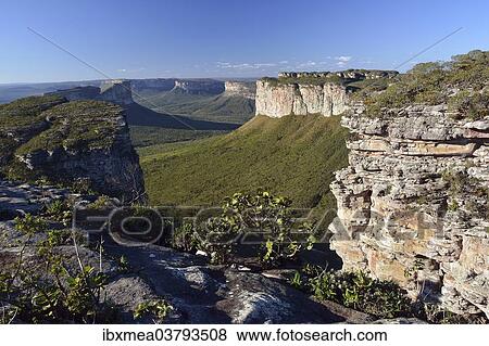 Stock Photo - "View from Table Mountain Pai Inacio, Chapada Diamantina, Lencois, Bahia, Brazil, South America". Fotosearch