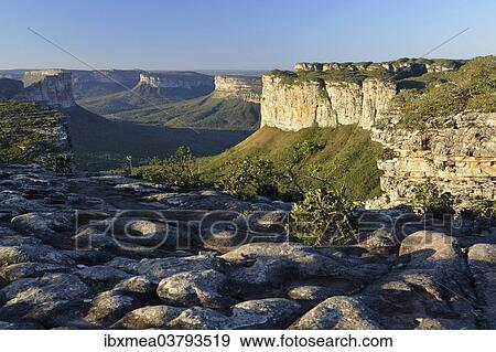Stock Photo - "View from Table Mountain Pai Inacio, Chapada Diamantina, Lencois, Bahia, Brazil, South America". Fotosearch