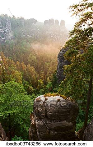 "View from the Bastei Bridge, Saxon Switzerland National Park, Saxon Switzerland region, Saxony, Germany, Europe" View Large Photo Image Stock Photograph - "View from the Bastei Bridge, Saxon Switzerland National Park, Saxon Switzerland region, Saxony, Germany, Europe". Fotosearch