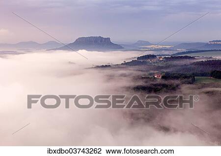 "View from the Bastei rock formation, sunrise, fog, Saxon Switzerland National Park, Saxon Switzerland region, Saxony, Germany, Europe" View Large Photo Image Stock Image - "View from the Bastei rock formation, sunrise, fog, Saxon Switzerland National Park, Saxon Switzerland region, Saxony, Germany, Europe". Fotosearch