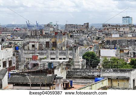 "View from the Hotel Plaza on the old town, Centro Habana, Havana, Ciudad de La Habana, Cuba, North America" View Large Photo Image Stock Photo - "View from the Hotel Plaza on the old town, Centro Habana, Havana, Ciudad de La Habana, Cuba, North America". Fotosearch