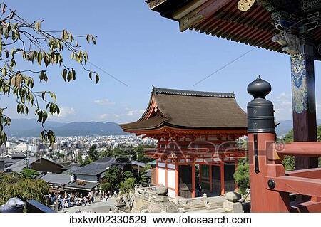 "View from the Kiyomizu-dera Temple with the gatehouse in the foreground, Nio-mon, Kyoto, Japan, East Asia, Asia" View Large Photo Image Stock Photo - "View from the Kiyomizu-dera Temple with the gatehouse in the foreground, Nio-mon, Kyoto, Japan, East Asia, Asia". Fotosearch