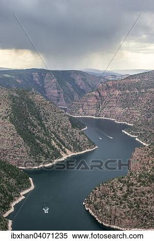 "View from the lookout onto the Green River, Red Canyon, Dutch John, Utah, United States, North America" View Large Photo Image Stock Photography - "View from the lookout onto the Green River, Red Canyon, Dutch John, Utah, United States, North America". Fotosearch