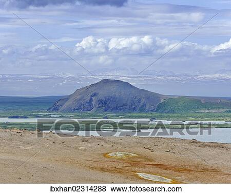 "View from the Namafjall volcano across Myvatn to the Vindbelgjarfjall volcano, Myvatn, Iceland, Europe" View Large Photo Image Stock Photo - "View from the Namafjall volcano across Myvatn to the Vindbelgjarfjall volcano, Myvatn, Iceland, Europe". Fotosearch