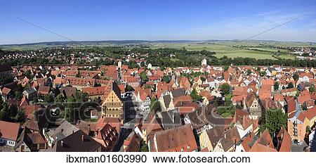 "View from the tower of the Daniel or St. -Georgs-Kirche church to the west, Noerdlingen, Swabia, Bavaria, Germany, Europe" View Large Photo Image Stock Image - "View from the tower of the Daniel or St. -Georgs-Kirche church to the west, Noerdlingen, Swabia, Bavaria, Germany, Europe". Fotosearch