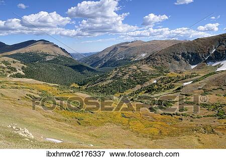 "View from the Trail Ridge Road, Rocky Mountain National Park, Colorado, USA" View Large Photo Image Stock Photo - "View from the Trail Ridge Road, Rocky Mountain National Park, Colorado, USA". Fotosearch