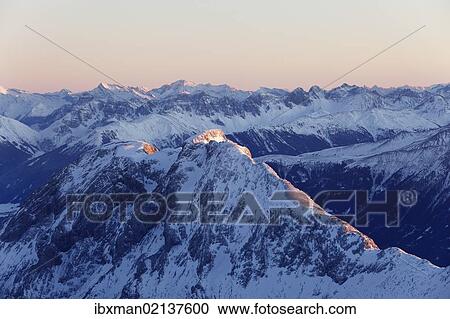 "View from Zugspitze Mountain over Hohe Munde Mountain, 2662m asl, in the Mieminger Mountains, Bavaria, Germany, Tyrol, Austria, Europe" View Large Photo Image Stock Image - "View from Zugspitze Mountain over Hohe Munde Mountain, 2662m asl, in the Mieminger Mountains, Bavaria, Germany, Tyrol, Austria, Europe". Fotosearch