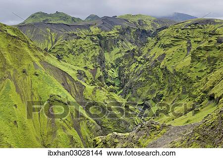 "View into Pakgil canyon, Pakgil, Iceland, Europe" View Large Photo Image Picture - "View into Pakgil canyon, Pakgil, Iceland, Europe". Fotosearch