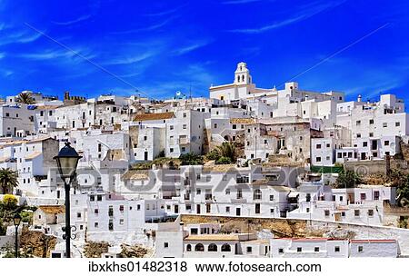 "View of a district of the small town of Vejer, Andalusia, Spain, Europe" View Large Photo Image Stock Photo - "View of a district of the small town of Vejer, Andalusia, Spain, Europe". Fotosearch