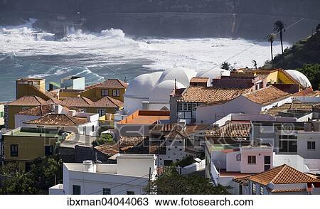Stock Image - "View of Agulo, La Gomera, Canary Islands, Spain, Europe". Fotosearch