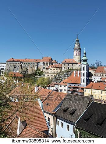 "View of Cesky Krumlov Castle and the Church of St. Jost on the Vltava River, UNESCO World Heritage Site, Cesky Krumlov, South Bohemia, Czech Republic, Europe" View Large Photo Image Picture - "View of Cesky Krumlov Castle and the Church of St. Jost on the Vltava River, UNESCO World Heritage Site, Cesky Krumlov, South Bohemia, Czech Republic, Europe". Fotosearch