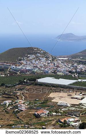 Stock Photography - "View of Gardoenes, farms, Gran Canaria, Canary Islands, Spain, Europe, PublicGround, Europe". Fotosearch