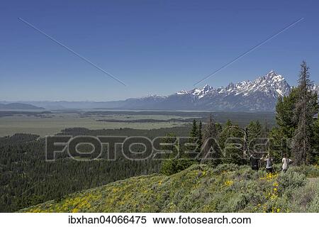 "View of Grand Teton National Park from Signal Mountain Road, Wyoming, United States, North America" View Large Photo Image Stock Photography - "View of Grand Teton National Park from Signal Mountain Road, Wyoming, United States, North America". Fotosearch