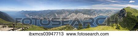 "View of Lake Garda from Monte Baldo, Malcesine, Verona province, Veneto, Italy, Europe" View Large Photo Image Stock Image - "View of Lake Garda from Monte Baldo, Malcesine, Verona province, Veneto, Italy, Europe". Fotosearch