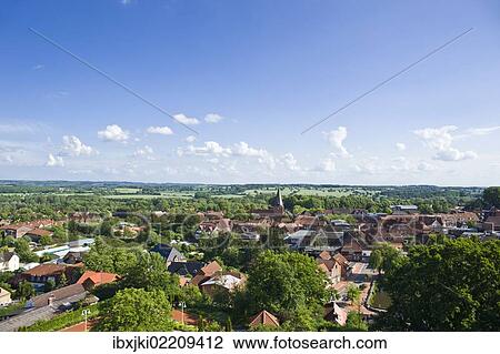 "View of Luetjenburg as seen from Bismarckturm tower, Luetjenburg, Baltic Sea, Schleswig-Holstein, Germany, Europe" View Large Photo Image Stock Image - "View of Luetjenburg as seen from Bismarckturm tower, Luetjenburg, Baltic Sea, Schleswig-Holstein, Germany, Europe". Fotosearch