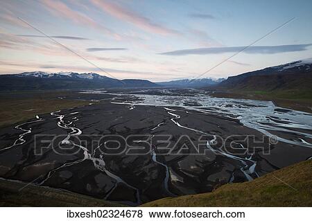 "View of Markafljot, Stora Dimon, Hvolsvoellur, southern Iceland, Iceland, Europe" View Large Photo Image Stock Photo - "View of Markafljot, Stora Dimon, Hvolsvoellur, southern Iceland, Iceland, Europe". Fotosearch