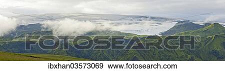 "View of Myrdalsjoekull glacier, Vik, Southern Region, Iceland, Europe" View Large Photo Image Stock Photo - "View of Myrdalsjoekull glacier, Vik, Southern Region, Iceland, Europe". Fotosearch