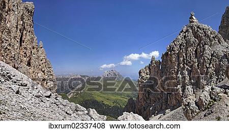 "View of Peitlerkofel mountain as seen from Roascharte gorge, Puez-Geisler Nature Park, province of Bolzano-Bozen, Italy, Europe" View Large Photo Image Stock Photo - "View of Peitlerkofel mountain as seen from Roascharte gorge, Puez-Geisler Nature Park, province of Bolzano-Bozen, Italy, Europe". Fotosearch