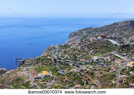 "View of Quinta Grande with the motorway on the coast towards Funchal, Funchal Pico dos Barcelos, Quinta Grande, Ilha da Madeira, Portugal, Europe" View Large Photo Image Picture - "View of Quinta Grande with the motorway on the coast towards Funchal, Funchal Pico dos Barcelos, Quinta Grande, Ilha da Madeira, Portugal, Europe". Fotosearch