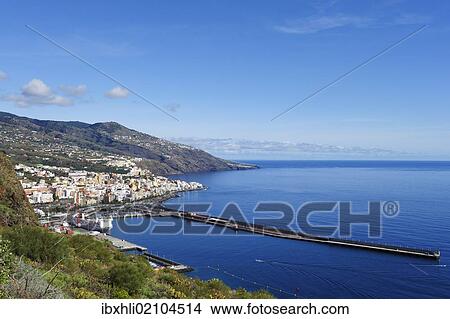 "View of Santa Cruz de la Palma with harbour, capital of La Palma, Canary Islands, Spain, Europe, PublicGround, Europe" View Large Photo Image Picture - "View of Santa Cruz de la Palma with harbour, capital of La Palma, Canary Islands, Spain, Europe, PublicGround, Europe". Fotosearch