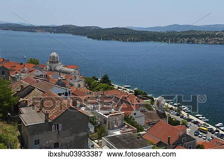 "View of Sibenik with the Cathedral of St. James, Adriatic coast, Sibenik, Dalmatia, Croatia, Europe" View Large Photo Image Stock Photo - "View of Sibenik with the Cathedral of St. James, Adriatic coast, Sibenik, Dalmatia, Croatia, Europe". Fotosearch