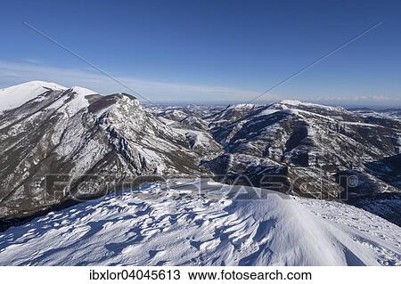 "View of the Appenines from Mount Motette, blue sky with clouds, Umbria, Italy, Europe" View Large Photo Image Stock Image - "View of the Appenines from Mount Motette, blue sky with clouds, Umbria, Italy, Europe". Fotosearch