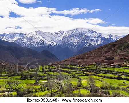 "View of the Atlas Mountains, Ourika Valley, Atlas Mountains, Marrakech-Tensift-Al Haouz, Morocco, Africa" View Large Photo Image Stock Photo - "View of the Atlas Mountains, Ourika Valley, Atlas Mountains, Marrakech-Tensift-Al Haouz, Morocco, Africa". Fotosearch