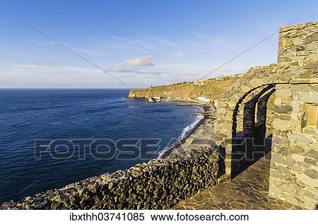 "View of the beach and the town, Laguna de Santiago, La Gomera, Canary Islands, Spain, Europe" View Large Photo Image Stock Photography - "View of the beach and the town, Laguna de Santiago, La Gomera, Canary Islands, Spain, Europe". Fotosearch