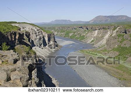 "View of the canyon of the Joekulsa a Fjoellum river, Joekulsargljufur National Park, Iceland, Europe" View Large Photo Image Stock Image - "View of the canyon of the Joekulsa a Fjoellum river, Joekulsargljufur National Park, Iceland, Europe". Fotosearch