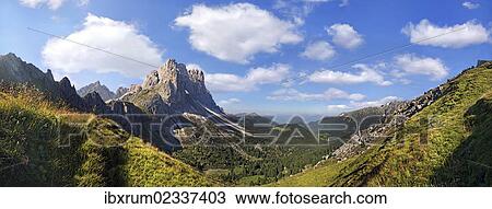 "View of the Geisler Mountains and the Villnoesstal valley as seen from Kreuzjoch ridge, Villnoesstal valley, province of Bolzano-Bozen, Italy, Europe" View Large Photo Image Stock Image - "View of the Geisler Mountains and the Villnoesstal valley as seen from Kreuzjoch ridge, Villnoesstal valley, province of Bolzano-Bozen, Italy, Europe". Fotosearch