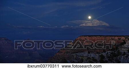 "View of the Grand Canyon at night with full moon, viewing point Mather Point, South Rim, Grand Canyon, at Tusayan, Arizona, USA" View Large Photo Image Stock Image - "View of the Grand Canyon at night with full moon, viewing point Mather Point, South Rim, Grand Canyon, at Tusayan, Arizona, USA". Fotosearch