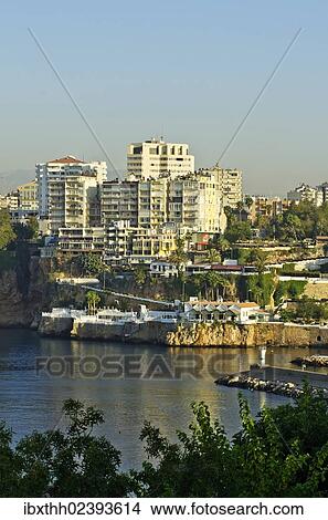 Picture - "View of the harbor entrance of the Kaleici fishing harbor and marina, Antalya, Turkey, Asia". Fotosearch