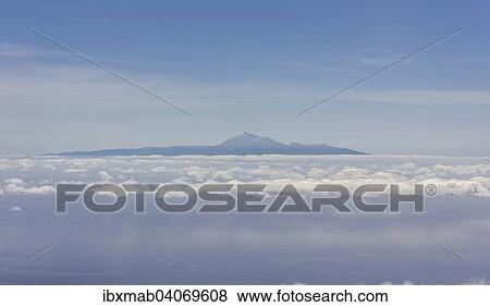 "View of the island of Tenerife with snow-capped Mount Teide, from La Palma, Canary Islands, Spain, Europe" View Large Photo Image Stock Photo - "View of the island of Tenerife with snow-capped Mount Teide, from La Palma, Canary Islands, Spain, Europe". Fotosearch