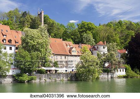 "View of the Lech river and Jungfernsprungturm tower, Landsberg am Lech, Upper Bavaria, Bavaria, Germany, Europe" View Large Photo Image Stock Photograph - "View of the Lech river and Jungfernsprungturm tower, Landsberg am Lech, Upper Bavaria, Bavaria, Germany, Europe". Fotosearch