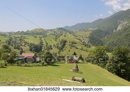"View of the scattered settlements of Magura, Piatra Craiului Mountains, Romania, Europe" View Large Photo Image Stock Photo - "View of the scattered settlements of Magura, Piatra Craiului Mountains, Romania, Europe". Fotosearch