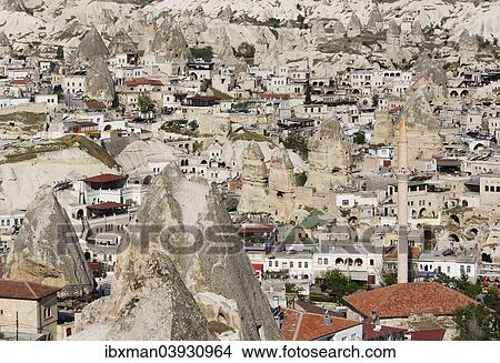 "View of the town of Goreme, Cappadocia, Central Anatolia Region, Anatolia, Turkey, Asia" View Large Photo Image Picture - "View of the town of Goreme, Cappadocia, Central Anatolia Region, Anatolia, Turkey, Asia". Fotosearch