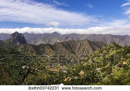 "View of the valley and the mountains, Tamargada, La Gomera, Canary Islands, Spain, Europe" View Large Photo Image Stock Image - "View of the valley and the mountains, Tamargada, La Gomera, Canary Islands, Spain, Europe". Fotosearch