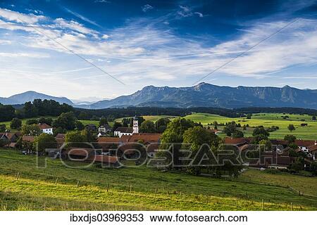 "View of the village of Aidling, Upper Bavaria, Bavaria, Germany, Europe" View Large Photo Image Stock Image - "View of the village of Aidling, Upper Bavaria, Bavaria, Germany, Europe". Fotosearch