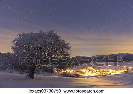 "View of the village of Hofsgrund, in winter at night, Hofsgrund, Oberried (Breisgau), Baden-Wurttemberg, Germany, Europe" View Large Photo Image Stock Image - "View of the village of Hofsgrund, in winter at night, Hofsgrund, Oberried (Breisgau), Baden-Wurttemberg, Germany, Europe". Fotosearch