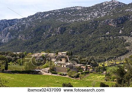 "View of the village of Orient, municipality of Alaro, Mallorca, Majorca, Balearic Islands, Spain, Europe" View Large Photo Image Stock Photo - "View of the village of Orient, municipality of Alaro, Mallorca, Majorca, Balearic Islands, Spain, Europe". Fotosearch