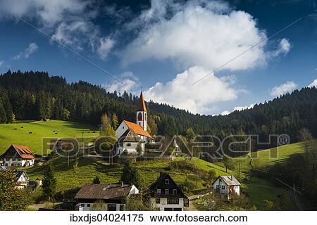 "View of the village, St. Roman, near Wolfach, Ortenau, Black Forest, Baden-Wurttemberg, Germany, Europe" View Large Photo Image Stock Photography - "View of the village, St. Roman, near Wolfach, Ortenau, Black Forest, Baden-Wurttemberg, Germany, Europe". Fotosearch