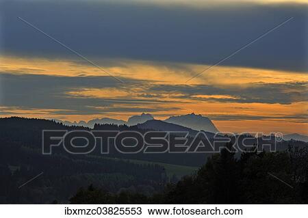 "View on Santis mountain, the highest mountain of the Alpstein massif, Eastern Switzerland, seen from Weitnau, Upper Allgaeu, Bavaria, Germany, Europe" View Large Photo Image Stock Image - "View on Santis mountain, the highest mountain of the Alpstein massif, Eastern Switzerland, seen from Weitnau, Upper Allgaeu, Bavaria, Germany, Europe". Fotosearch