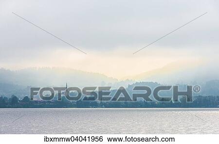 "View over Lake Tegernsee with fog, Tegernsee, Bavaria, Germany, Europe" View Large Photo Image Stock Photograph - "View over Lake Tegernsee with fog, Tegernsee, Bavaria, Germany, Europe". Fotosearch