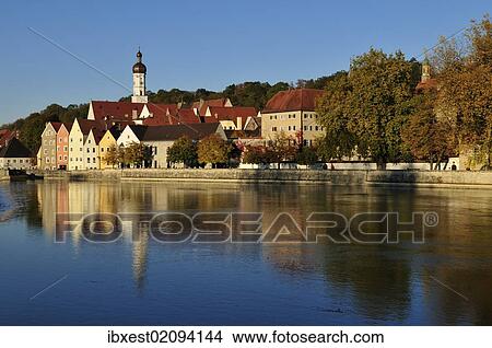 "View over Lech river towards historic centre of Landsberg am Lech, Upper Bavaria, Germany, Europe" View Large Photo Image Picture - "View over Lech river towards historic centre of Landsberg am Lech, Upper Bavaria, Germany, Europe". Fotosearch