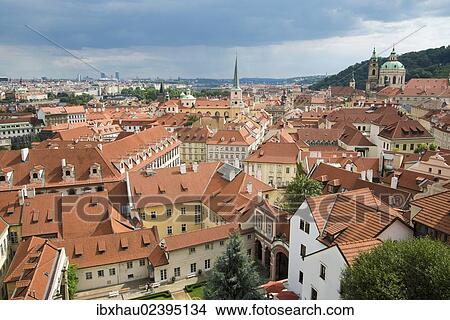 Picture - "View over Prague, Czech Republic, Europe". Fotosearch