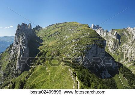 "View over the Alpstein Range with the Kreuzberge Mountains, Alpstein, Appenzell, Switzerland, Europe" View Large Photo Image Stock Photograph - "View over the Alpstein Range with the Kreuzberge Mountains, Alpstein, Appenzell, Switzerland, Europe". Fotosearch